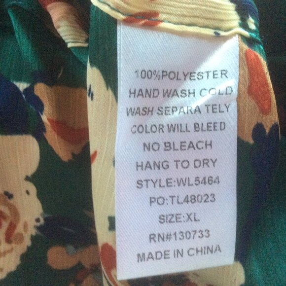 Umgee USA NWT Green Forest Mix Lightweight Earthy Floral Boho Kimono Size XL - Picture 5 of 5